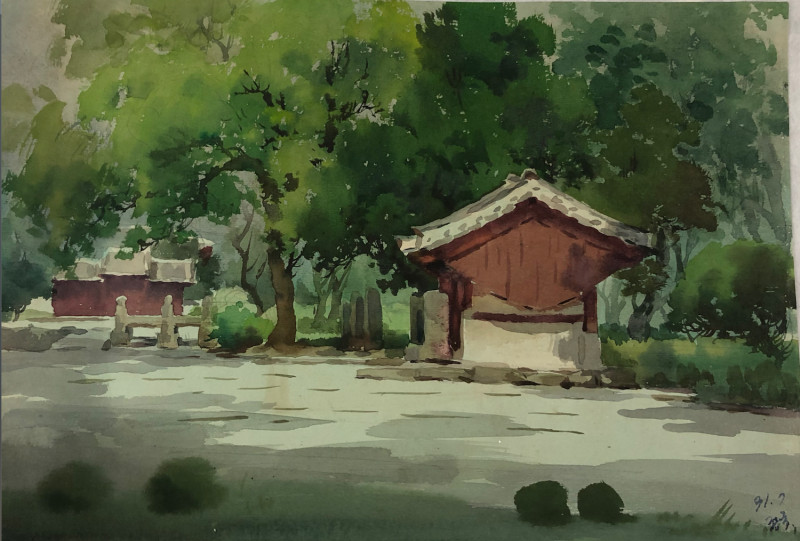 개성 선죽교 공원에서